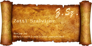 Zettl Szalviusz névjegykártya